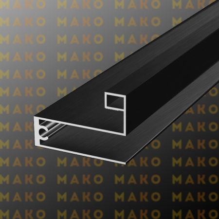 MS223 Профиль горизонтальный нижний  Черный браш (A25)